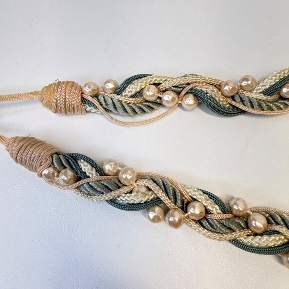 Abalone & Pearl‎ Corded Statement Necklace Natural Coastal Handmade Art to Wear - Picture 16 of 16